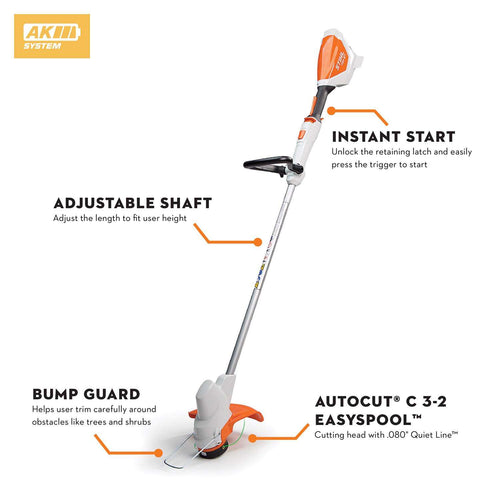 STIHL FSA 57 Battery String Trimmer Kit AK10 Battery & Charger