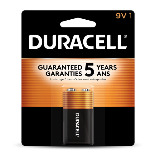 Duracell Coppertop 9V Alkaline Batteries