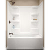Delta Hycroft 3-Piece 60 In. L x 30 In. D (Bathtub) Tub Wall Kit in White