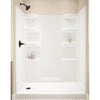 Delta Hycroft 3-Piece 60 In. L x 30 In. D Shower Wall Set in White