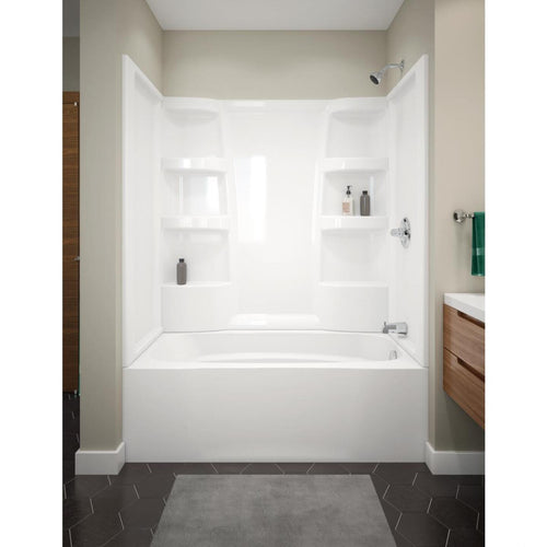 Delta Hycroft 60 In. L x 30 In. W Right Drain Bathtub in White