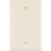 Leviton 1-Gang Mid-Way Thermoplastic Nylon Blank Wall Plate, Light Almond