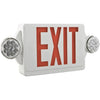 Lithonia Quantum Red Lettering Thermoplastic LED Exit Light with Emergency Lights