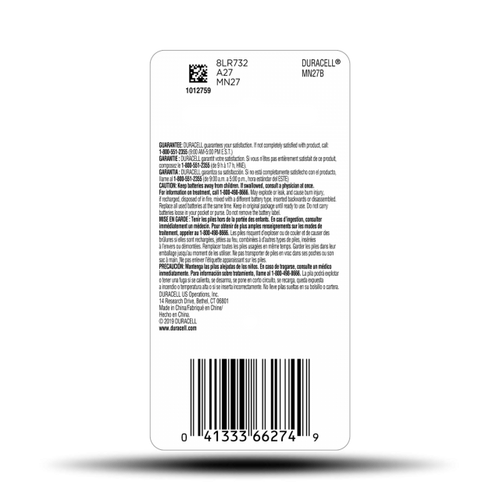 Duracell 27 Alkaline Battery
