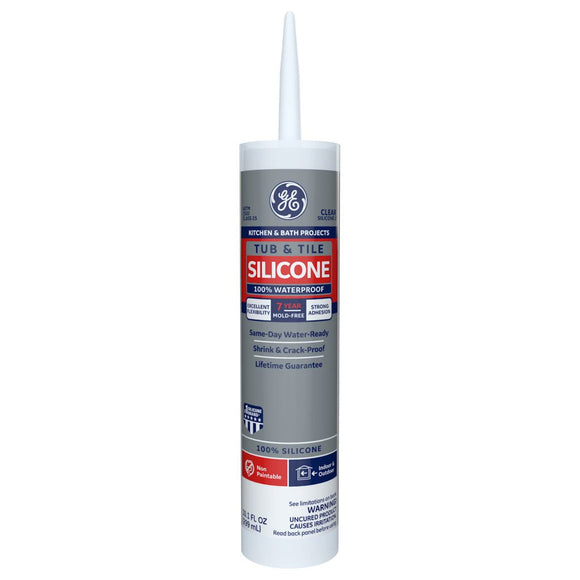 GE Sealants Tub & Tile Silicone 1® Sealant 10.1 Oz. White