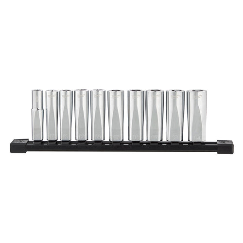 10pc 3/8 in. Metric Deep Well Sockets with FOUR FLAT™ Sides