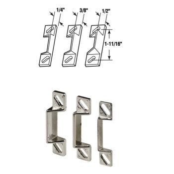 PrimeLine/SlideCo K5148 Door Strike Plates, Zinc ~ 3 PK
