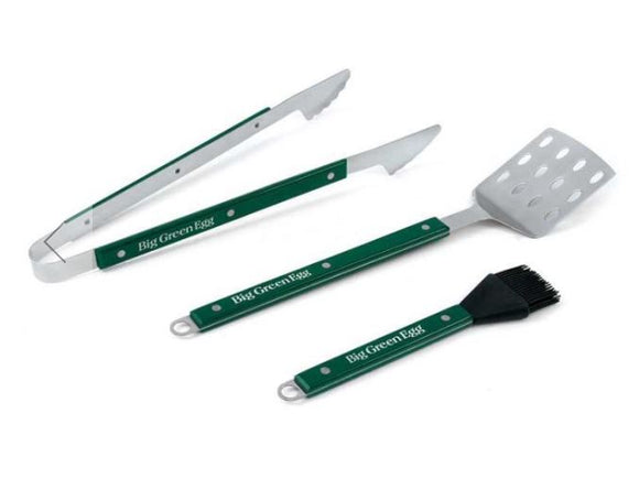 Big Green Egg Stainless BBQ Tool Set with Wood Handles