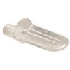 Shelf Support Peg, Spoon Style, Clear Plastic, 1/4-In., 12-Pk.
