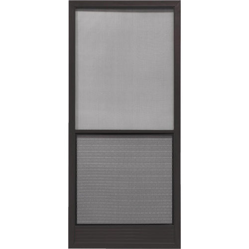 Precision Screen Capri 36 In. W x 80 In. H x 7/8 In. Thick Bronze Steel Screen Door