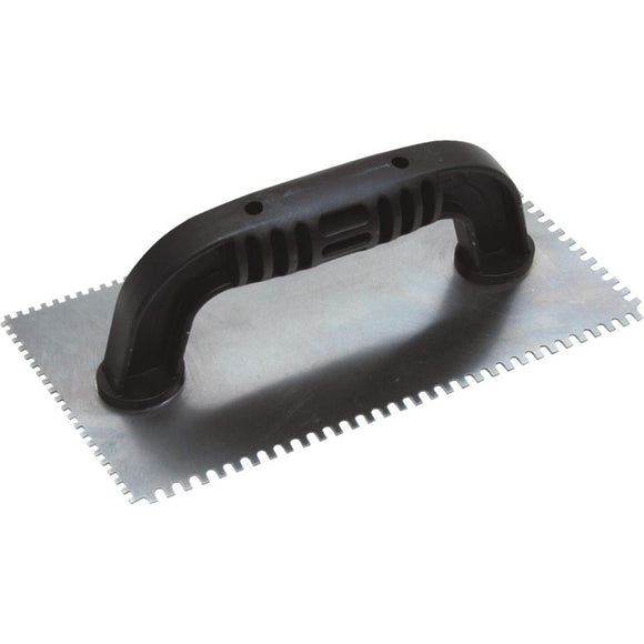 QLT 1/4 In. Square Notched & 1/4 In. U-Notched Trowel w/Black Handle