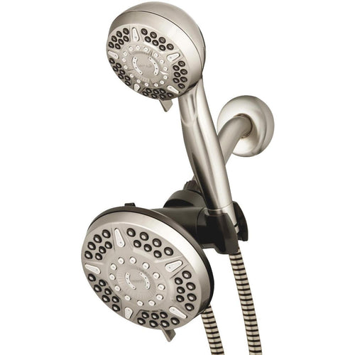 Waterpik PowerPulse 6+6-Spray 1.8 GPM Combo Handheld Shower & Showerhead, Brushed Nickel