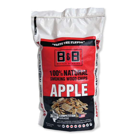 B & B Charcoal Apple Wood Chips for Smoking
