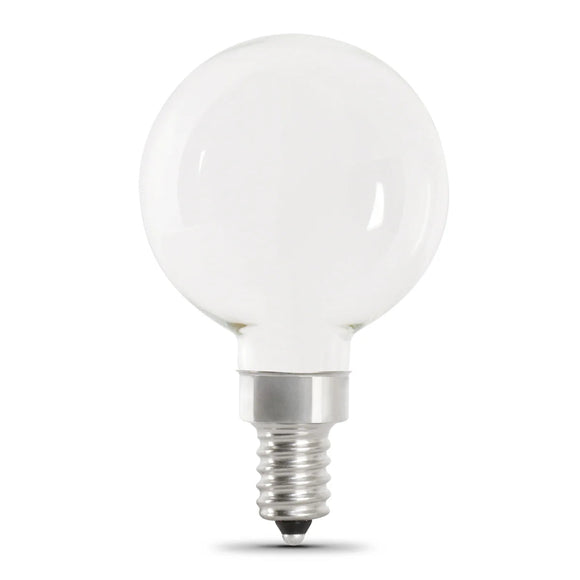Feit Electric 5.5W (60W Replacement) Soft White (2700K) G16 1/2 (E12 Base) Frost Filament LED Bulb
