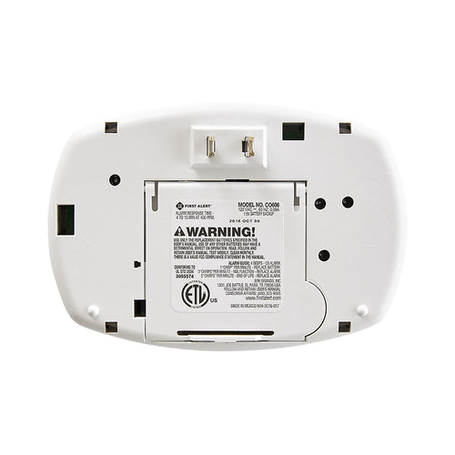 First Alert 1042411 Carbon Monoxide Plug-In Alarm with Battery Backup