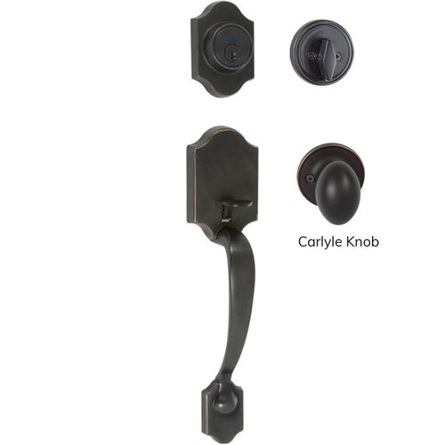 Callan Chatham Single Cylinder Handleset, Oil-Rubbed Bronze Edged (US10BE)