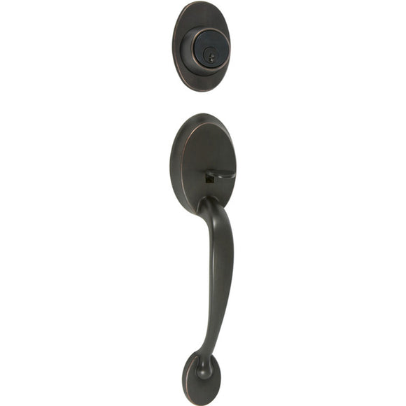 Callan Colton Single Cylinder Handleset, Oil-Rubbed Bronze Edged (US10BE)