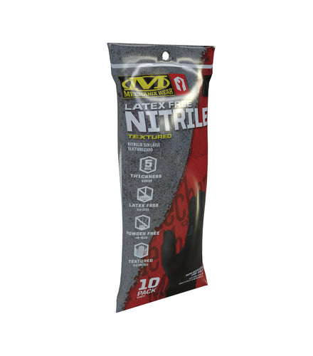 MECHANIX 5 Mil Black Nitrile Gloves 10-PK (Size Large)