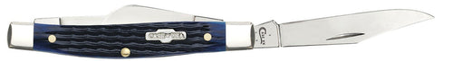 Case Rogers Corn Cob Jig Blue Bone Medium Stockman with Pen Blade