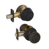 Callan Saxon Entry Knobset with Deadbolt Combo, Black (US19)