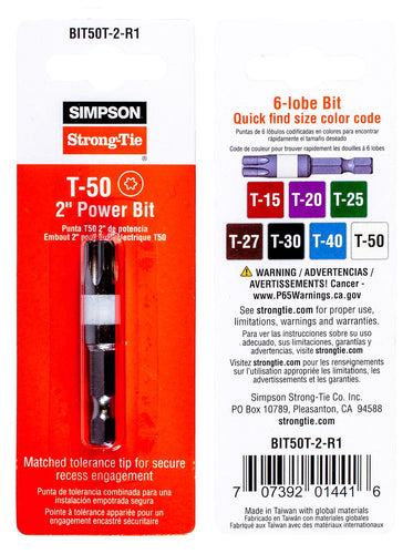 Simpson Strong Tie Driver Bits