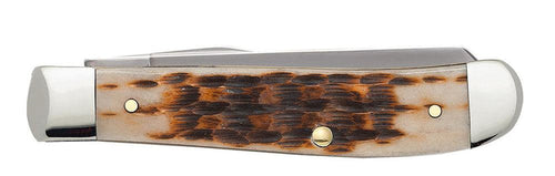 Case Peach Seed Jig Amber Bone Mini Trapper