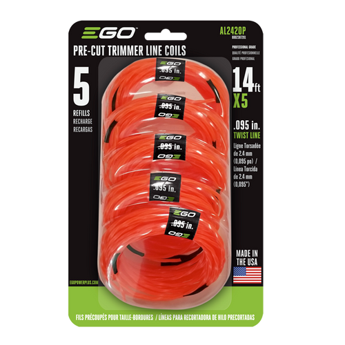 EGO Pre-Cut .095 Twisted Trimmer Line – 5 Pack