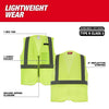 Milwaukee Class 2 High Visibility Yellow Mesh One Pocket Safety Vest - 2X/3X