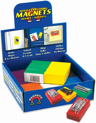 Master Magnetics Hold Everything Magnet Counter Display, 8-Colors