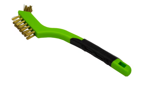 Forney Scratch Brush with Plastic Handle, Brass, 3 x 7 Rows