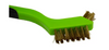 Forney Scratch Brush with Plastic Handle, Brass, 3 x 7 Rows