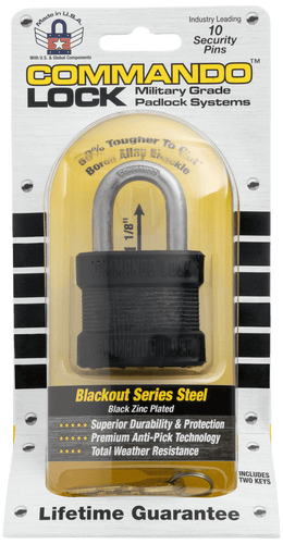 Commando Blackout High Security Padlock Military-Grade Case Locks