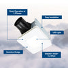 Broan-NuTone® Roomside Series Bathroom Exhaust Fan w/ LED Light, 80 CFM, ENERGY STAR®
