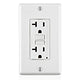 Leviton 20 Amp Self Test Non Tamper-Resistant Slim GFCI Outlet with LED Indicator Light