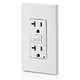 Leviton 20 Amp Self Test Non Tamper-Resistant Slim GFCI Outlet with LED Indicator Light