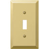 Amerelle 1-Gang Stamped Steel Toggle Switch Wall Plate, Polished Brass