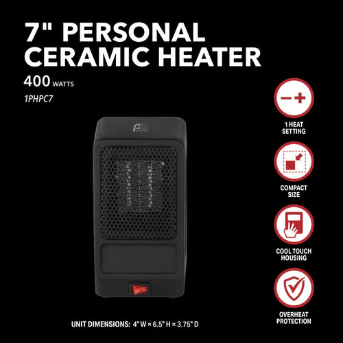 Perfect Aire 400W Compact Personal Ceramic Heater